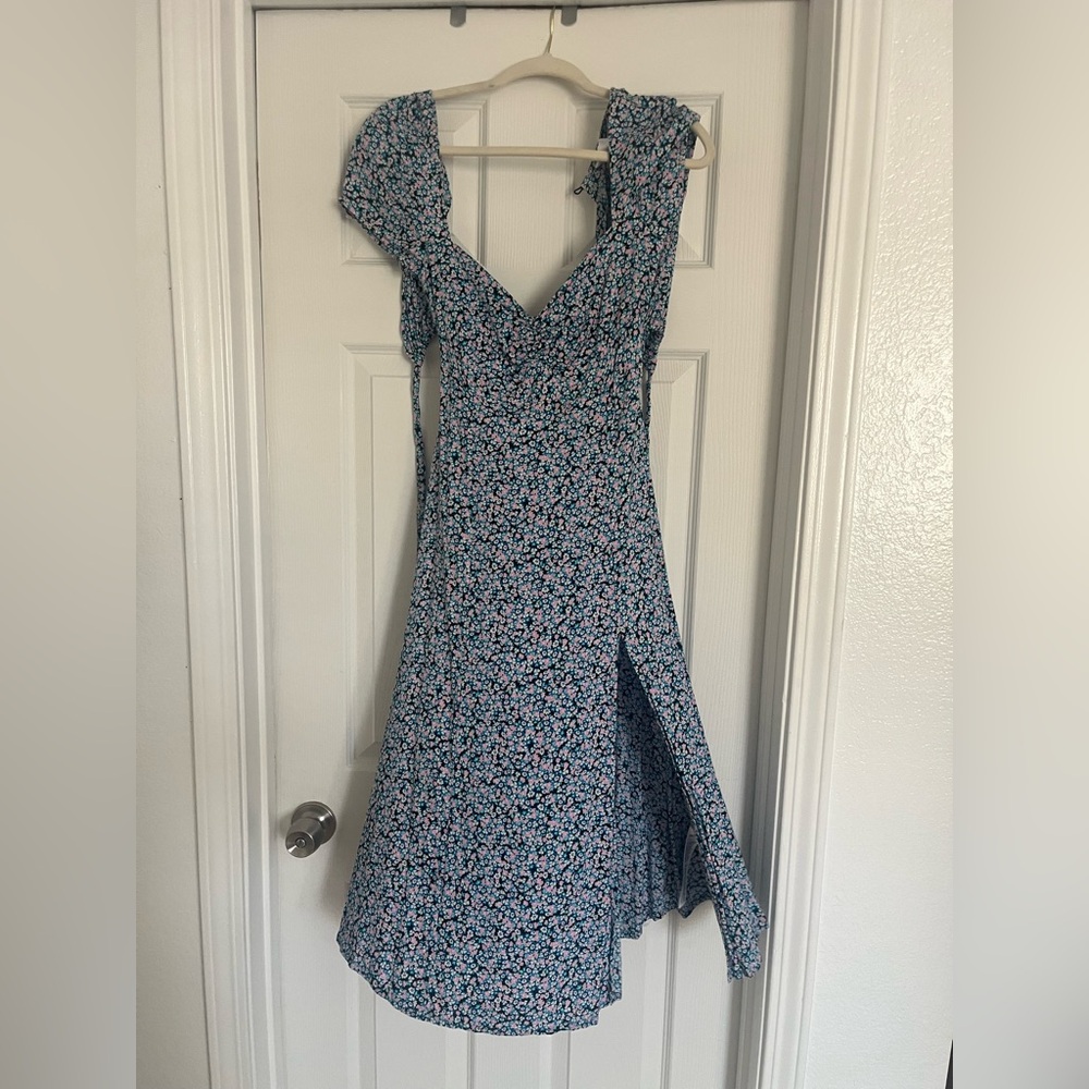 Floral Blue  Dress